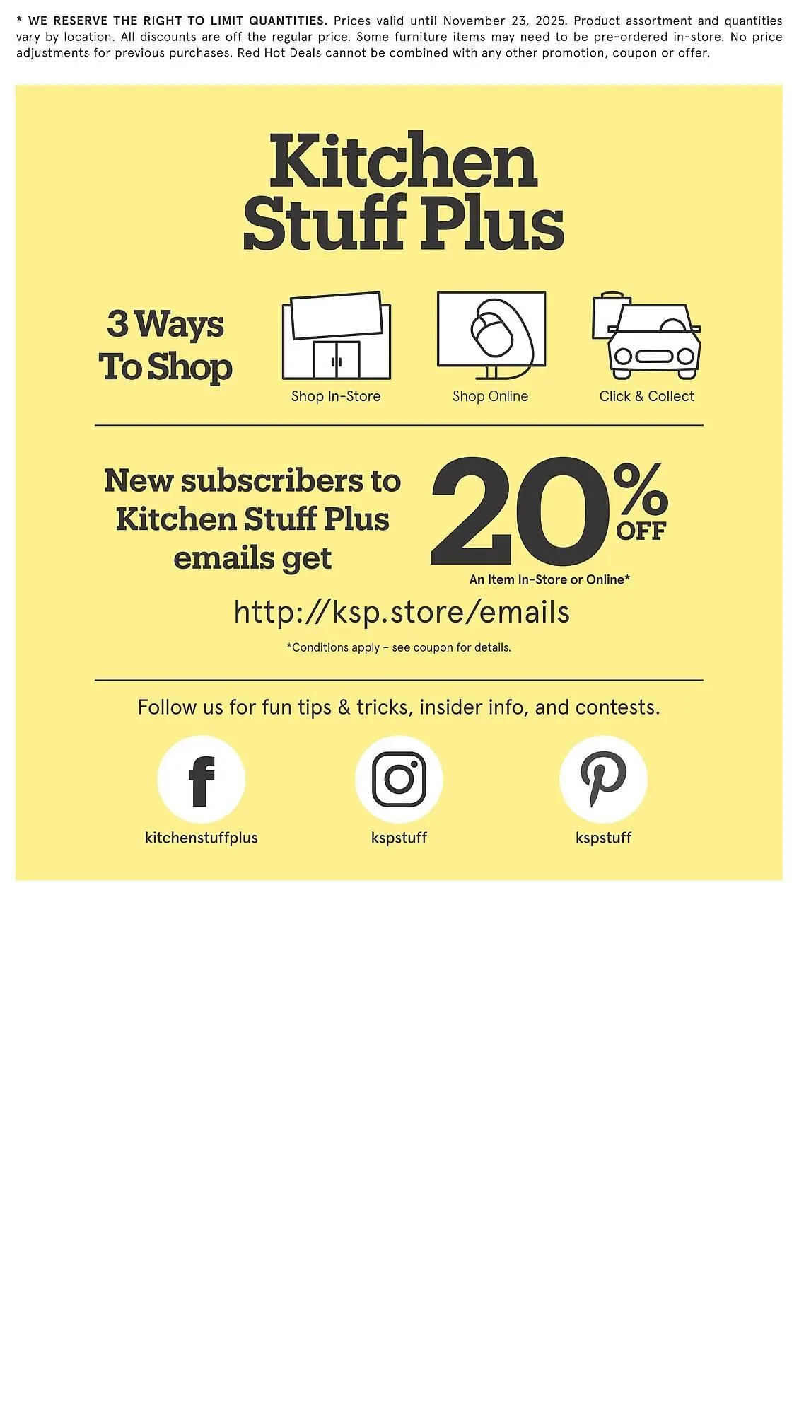 Kitchen Stuff Plus flyer from November 19 to November 25 2025 - flyer page 11