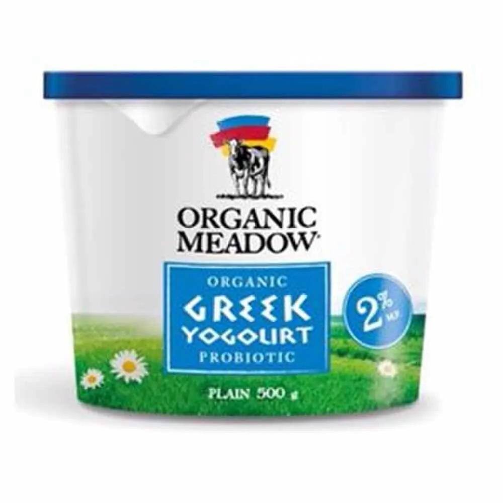 Organic Meadow Greek Yogurt Plain 2% Org 500 g