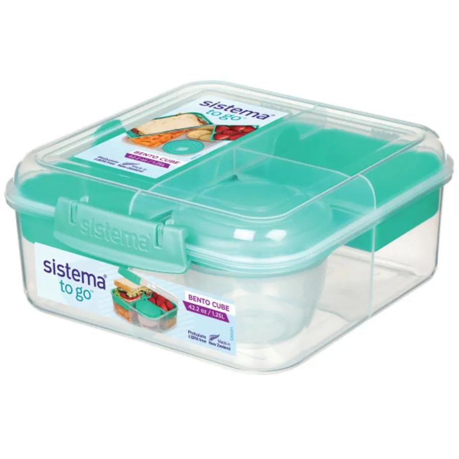Bento Box TO GO Lunch Box with Yoghurt/Fruit Pot BPA-Free