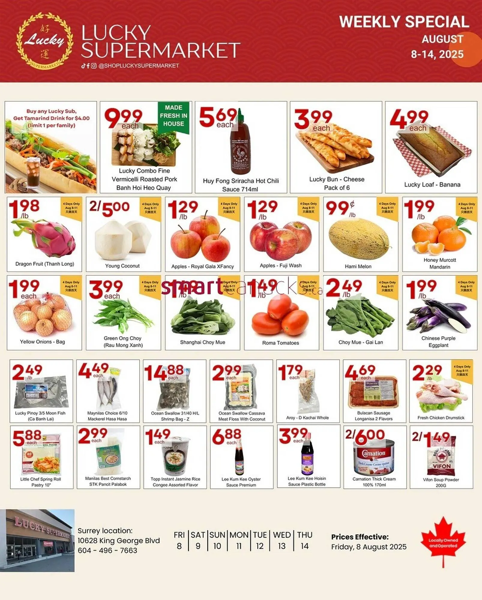Lucky Supermarket flyer from August 8 to August 14 2025 - flyer page 1