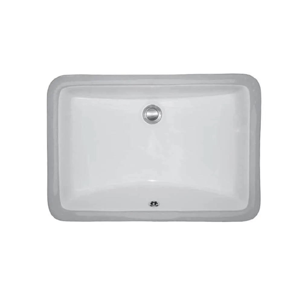 20.75-inch x 14.5-inch Ceramic Bathroom Undermount Sink in White CSA AI-34616