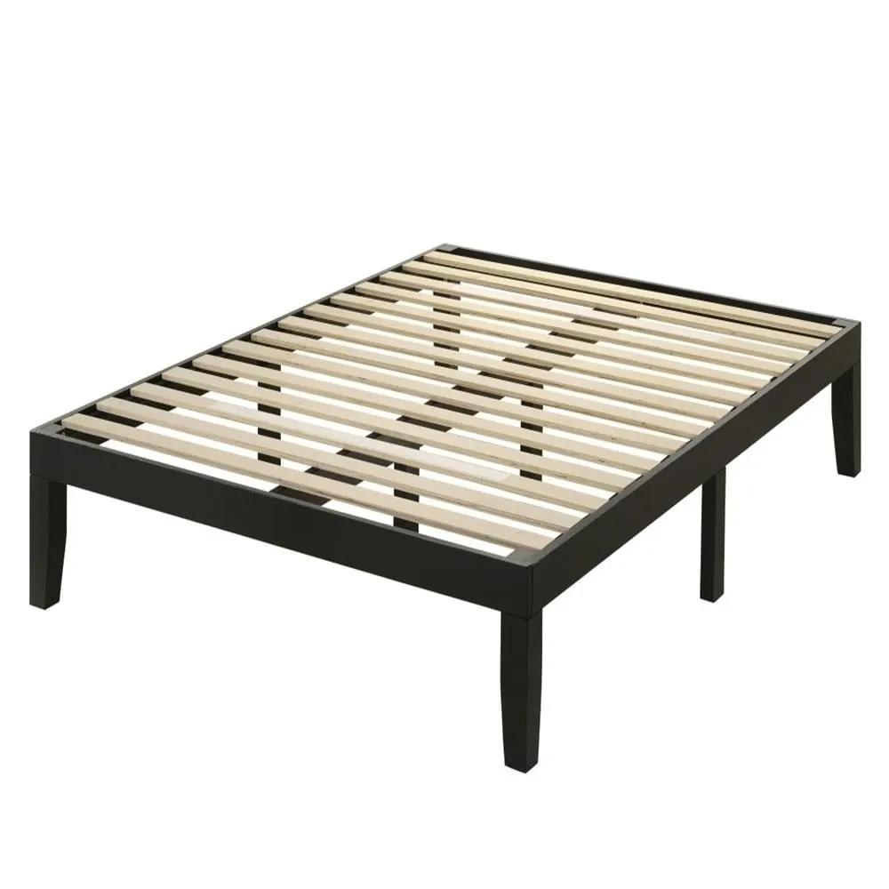 Queen Platform Bed Frame Contemporary styling, Black