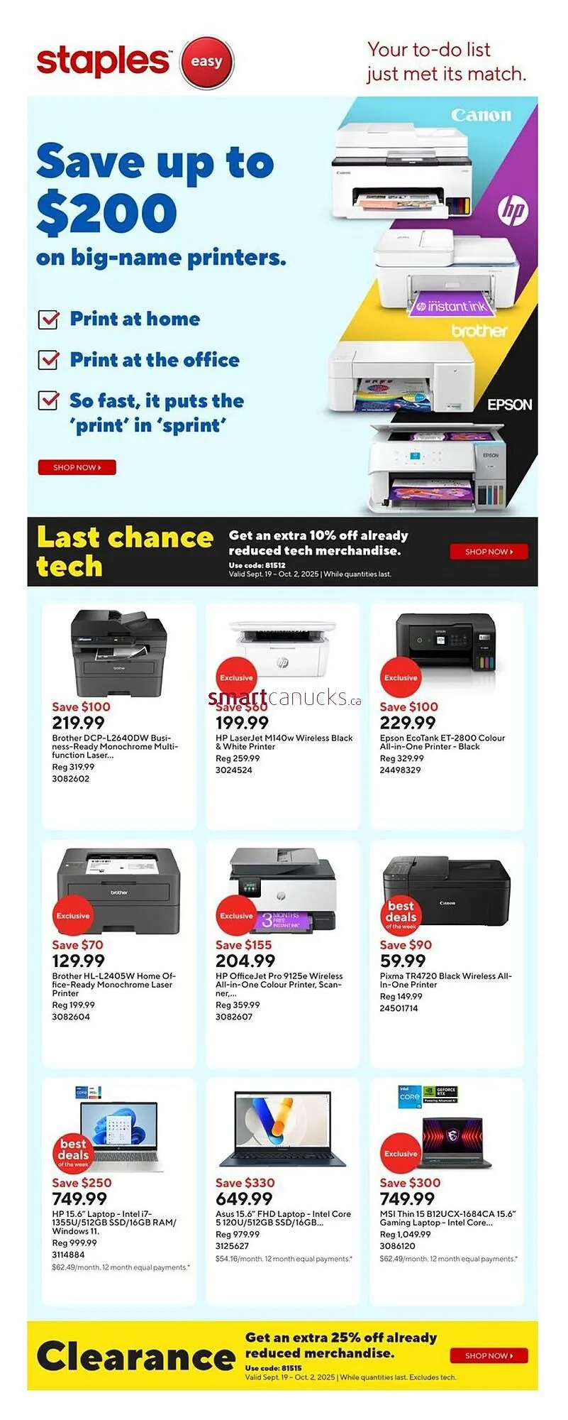 Staples flyer from September 19 to September 25 2025 - flyer page 1