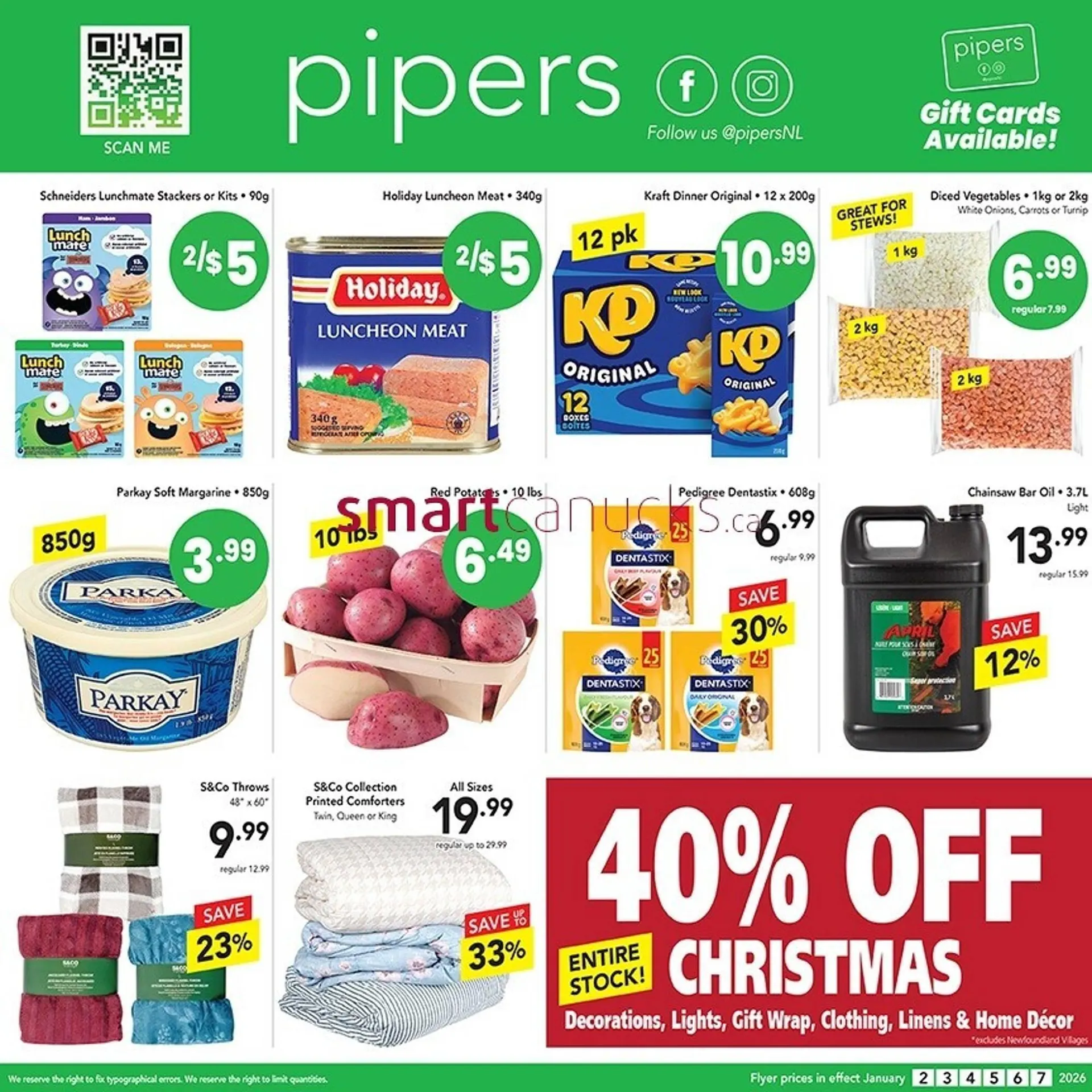 Pipers flyer from January 2 to January 7 2026 - flyer page 1