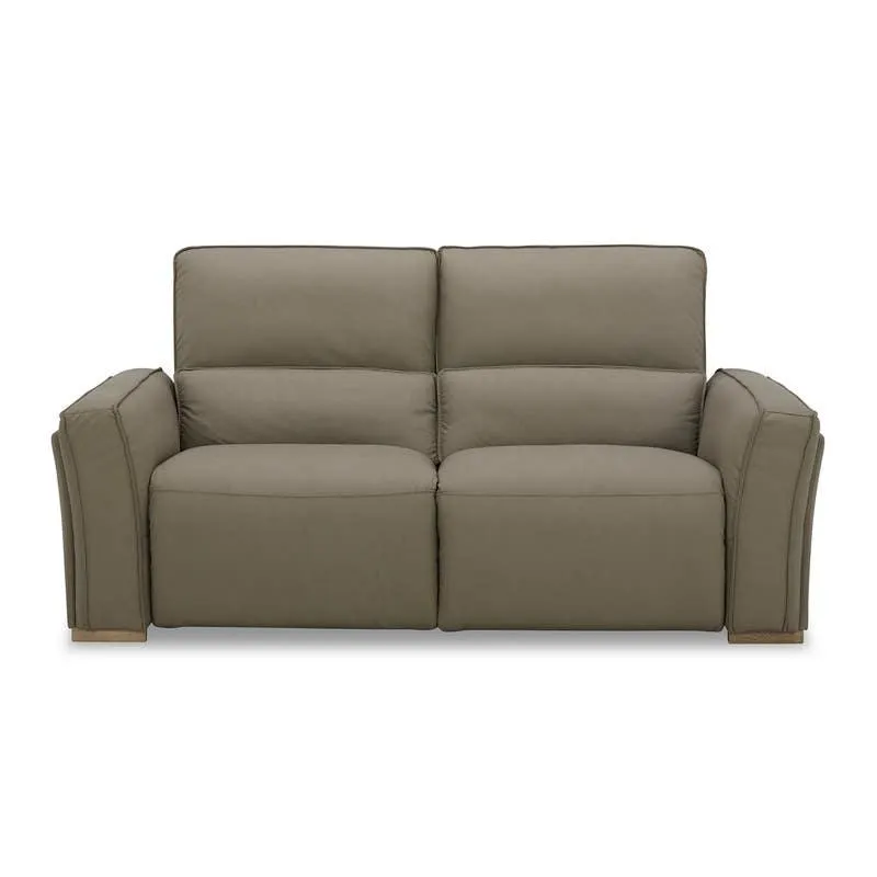Causeuse modulaire électrique inclinable en cuir véritable - 2 mcx