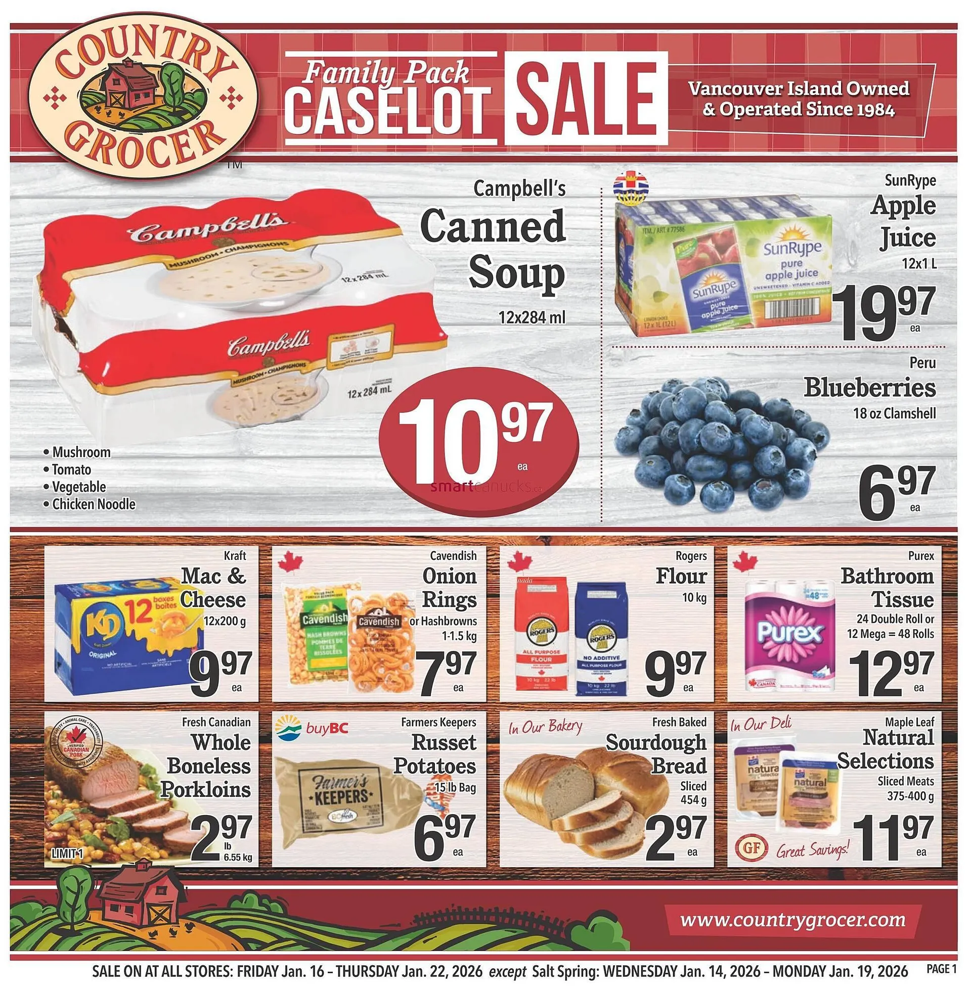 Country Grocer flyer from January 16 to January 22 2026 - flyer page 1