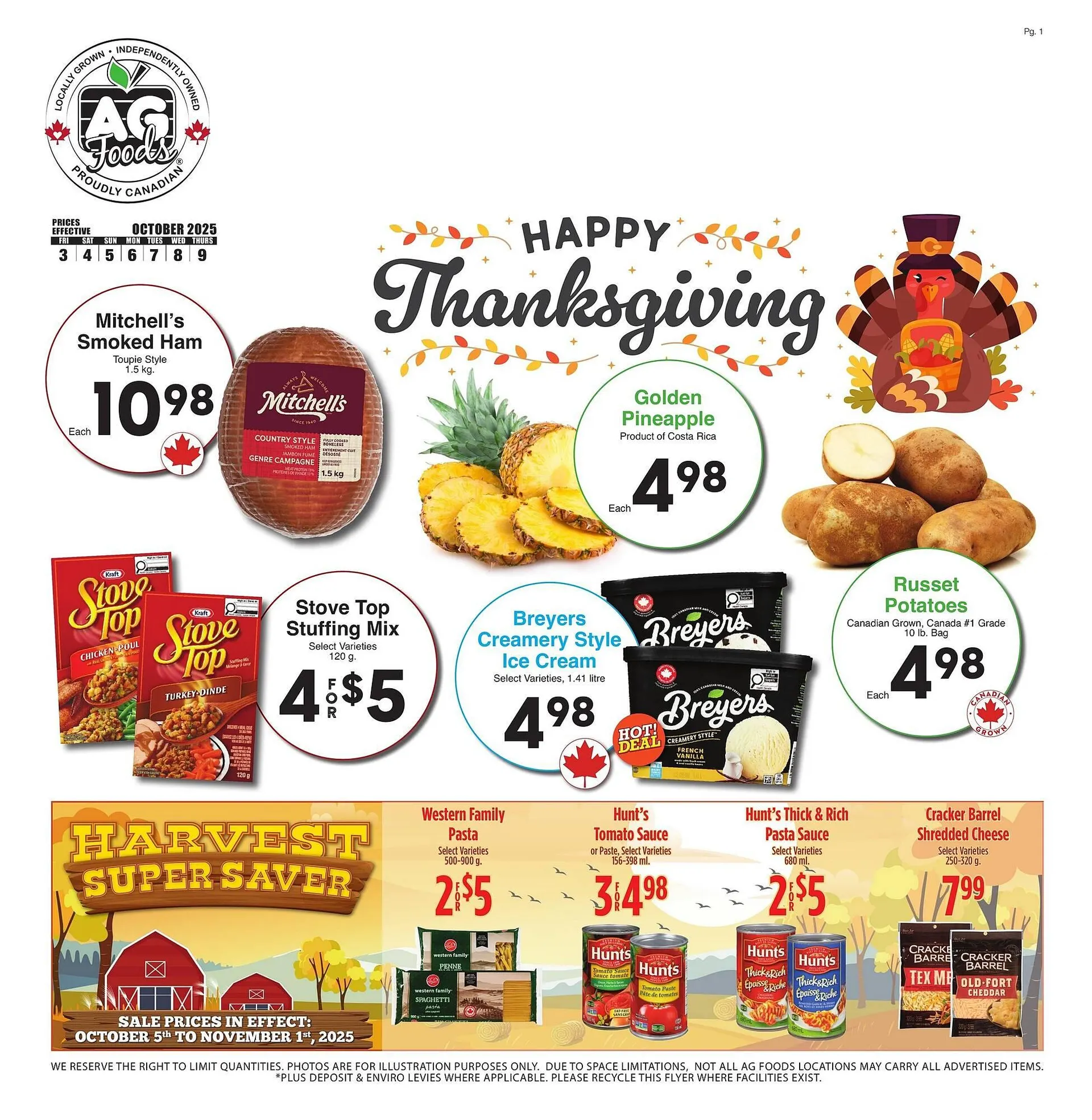 AG Foods flyer from October 3 to October 9 2025 - flyer page 1
