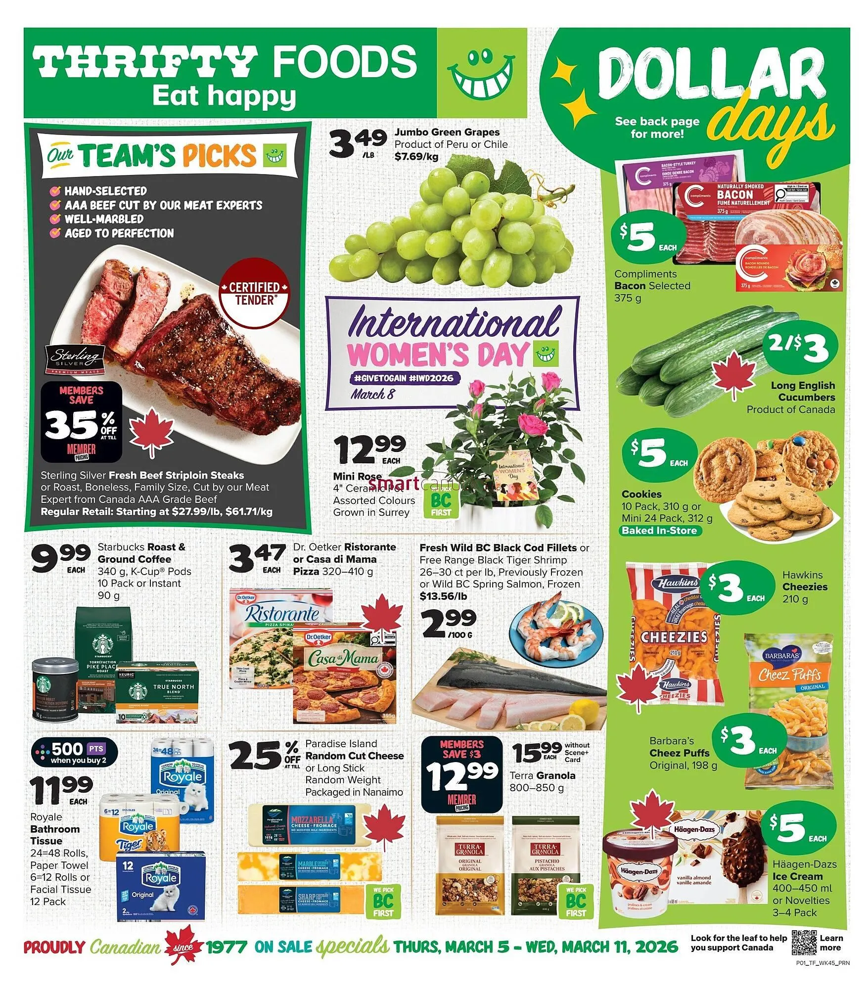 Thrifty Foods flyer from March 5 to March 11 2026 - flyer page 1