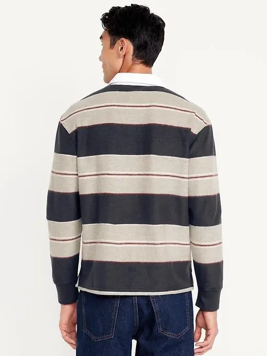 Long-Sleeve Brushed Rugby Polo