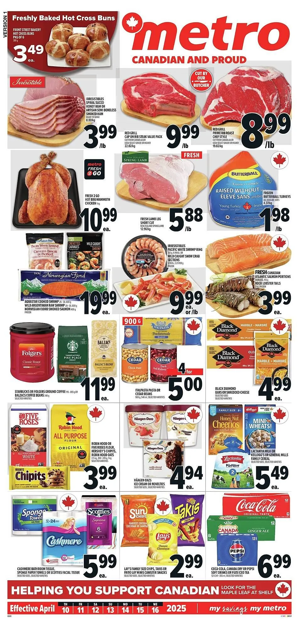 Metro flyer from April 9 to April 16 2025 - flyer page 1