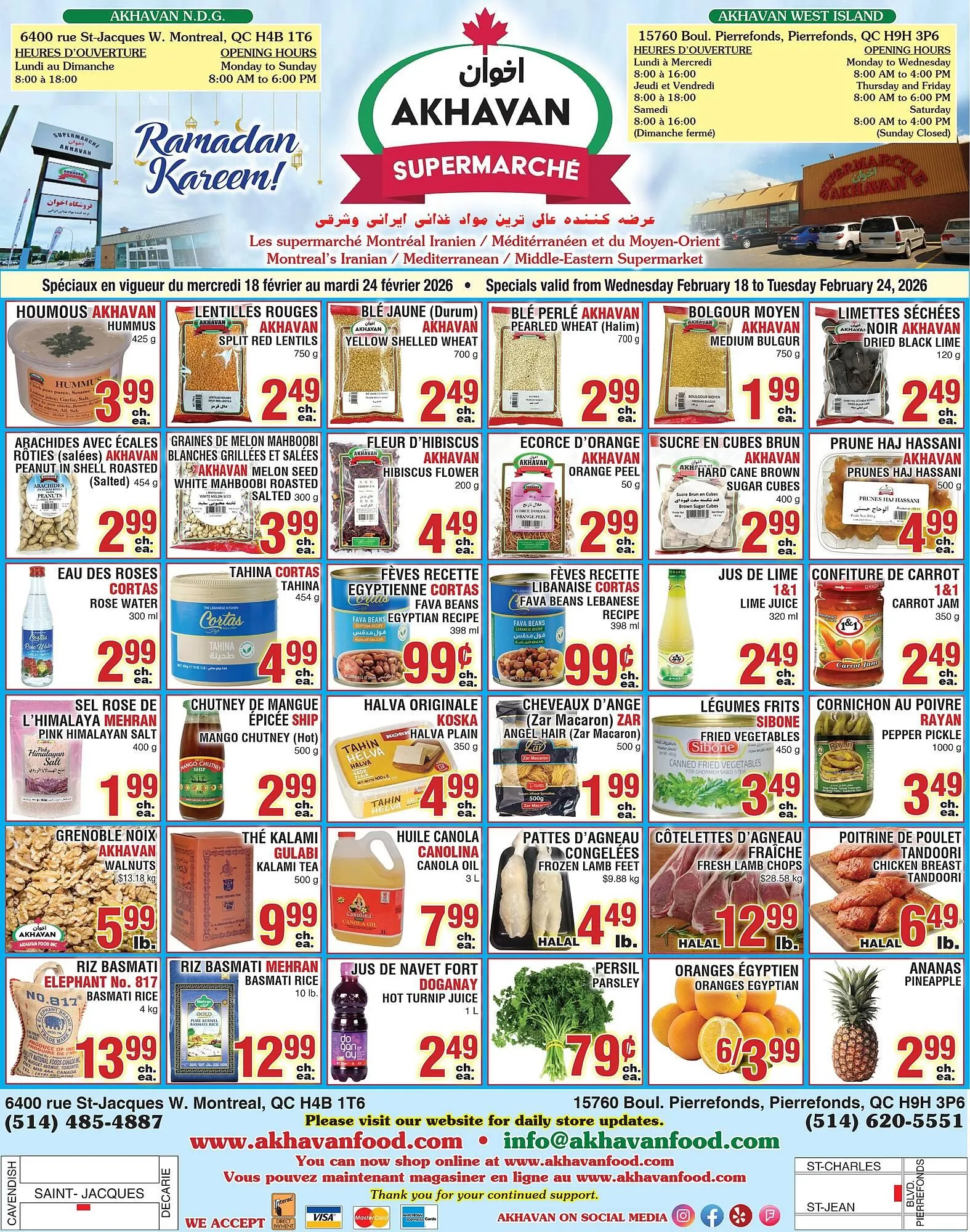 Akhavan flyer from February 18 to February 24 2026 - flyer page 1