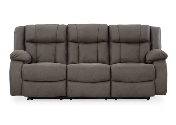 First Base Reclining Sofa - Gunmetal
