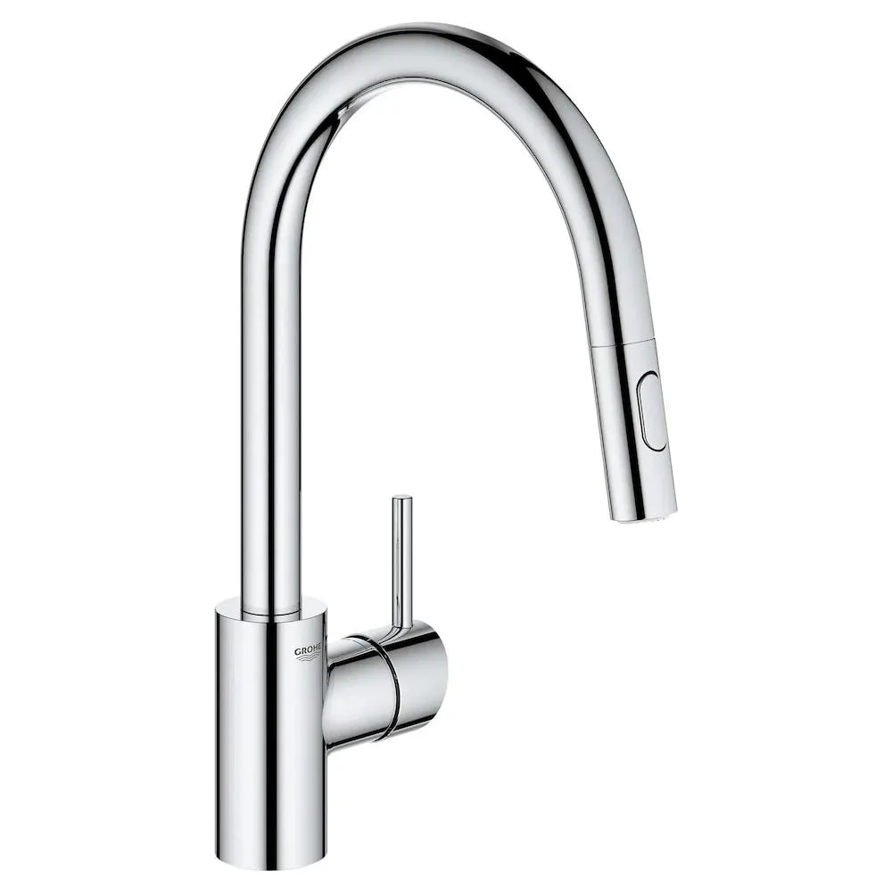 Concetto Single-Handle Pull-Down Kitchen Faucet with Dual Spray in Chrome