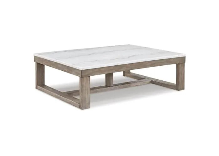 Loyaska Coffee Table - Brown/Ivory