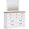 Ashbryn Dresser and Mirror - White/Natural
