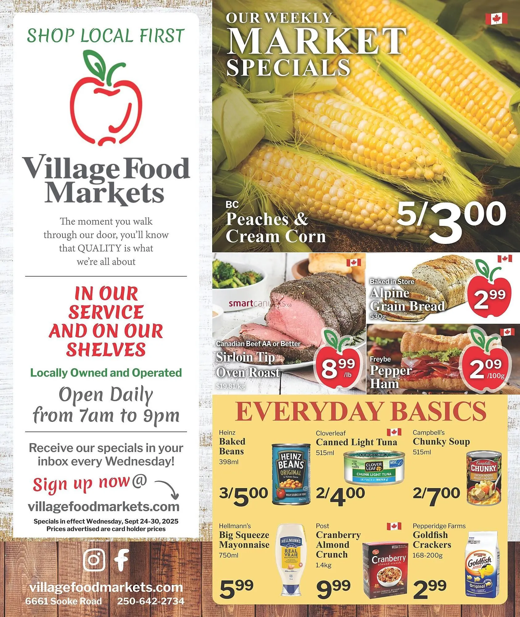 Village Food Markets flyer from September 25 to October 1 2025 - flyer page 1