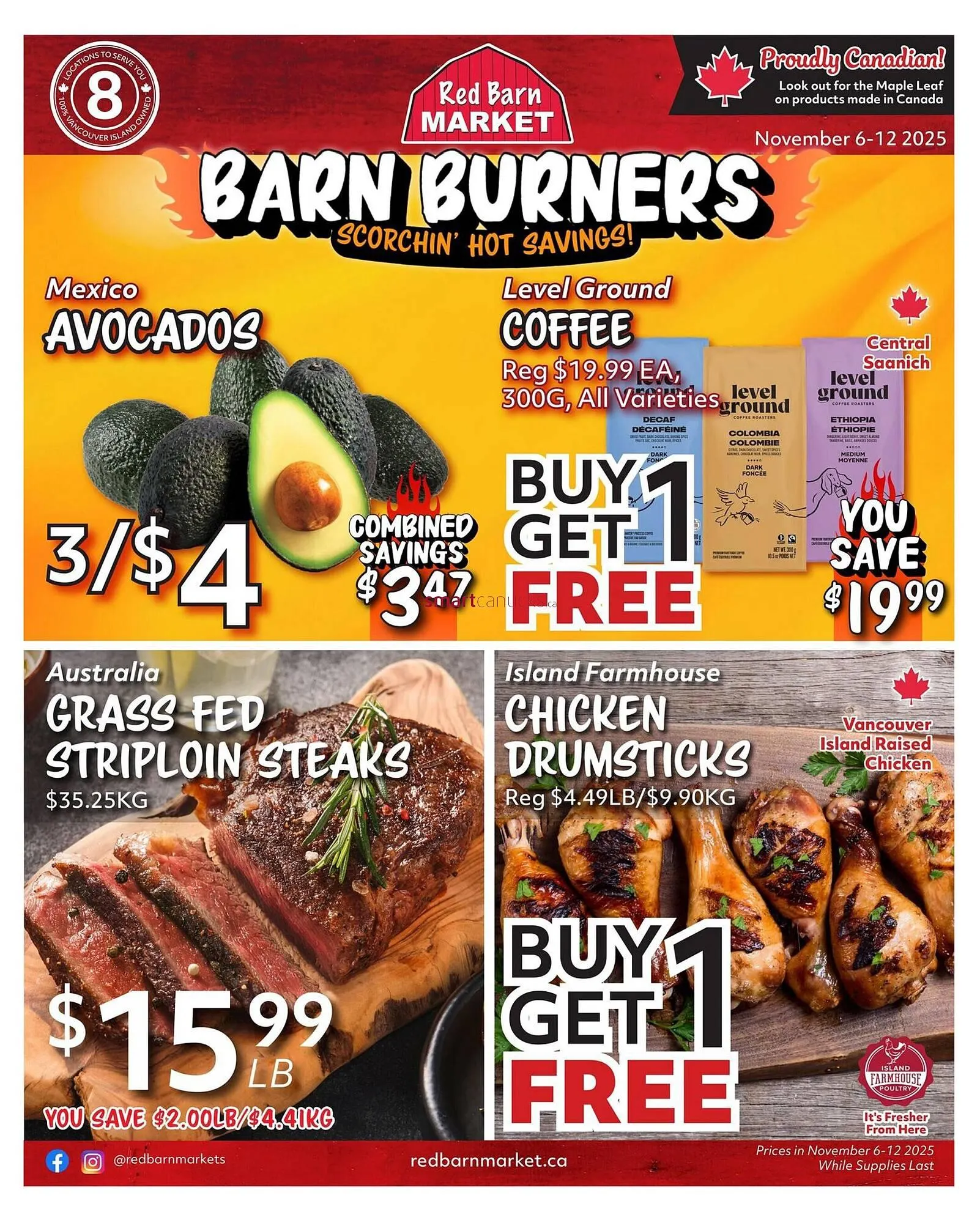Red Barn Market flyer from November 6 to November 16 2025 - flyer page 1