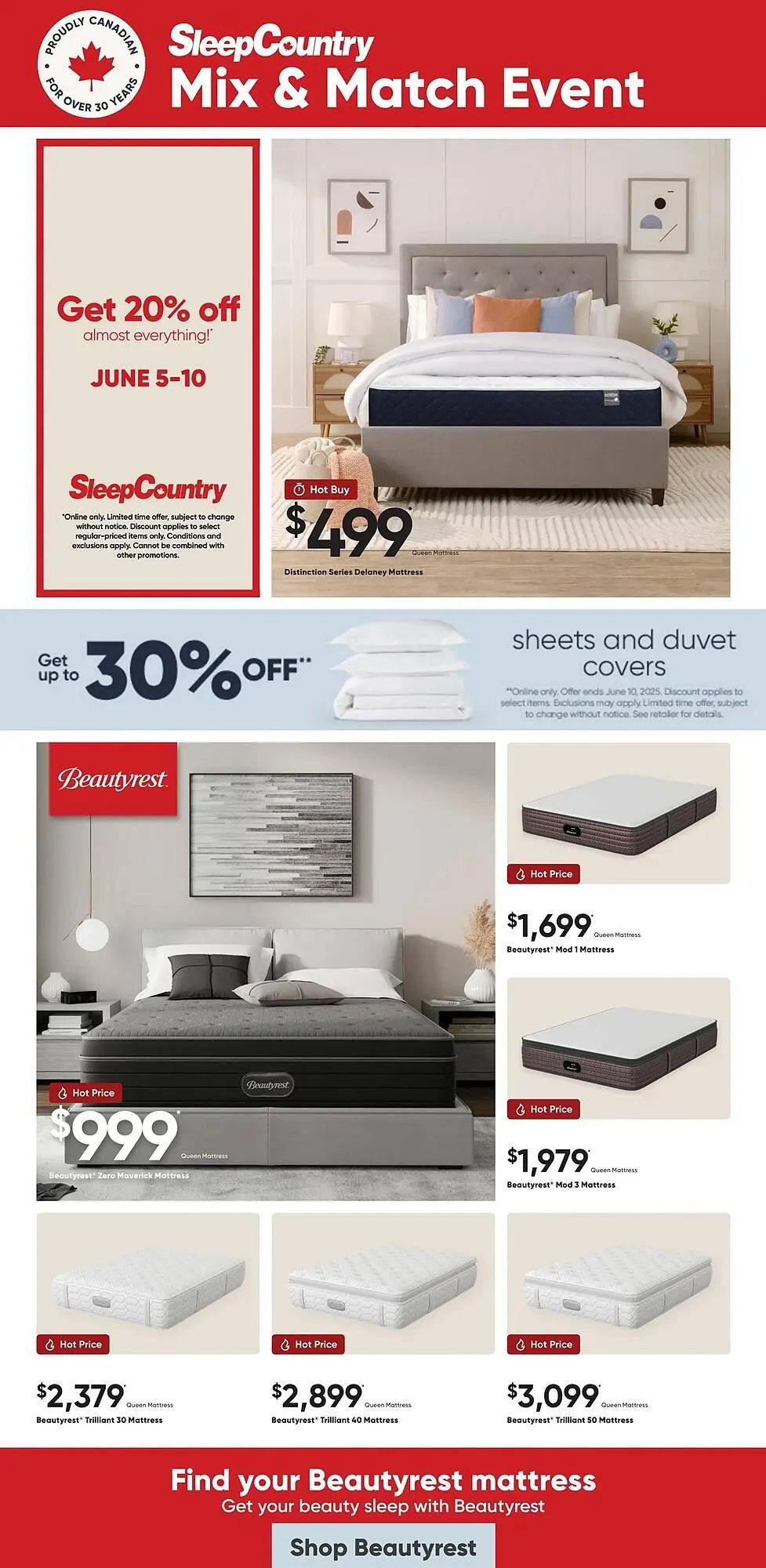 Sleep Country flyer - 1