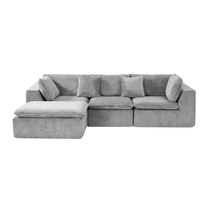 Sofa modulaire en mousse roulé et compressé avec ottoman Sealy - 4 mcx
