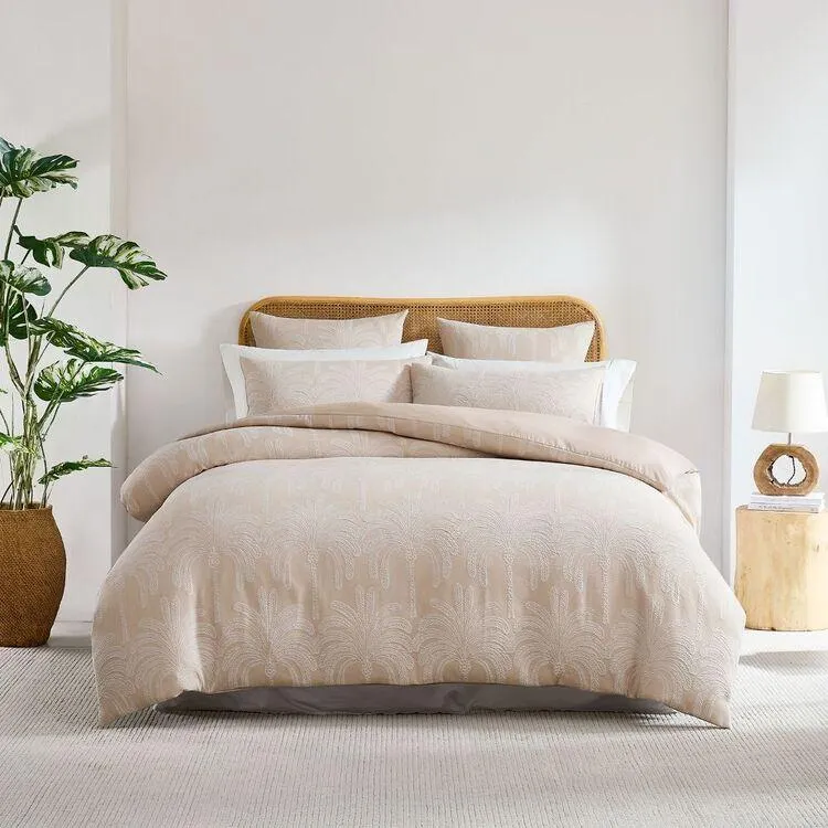 KOO Chloe Bahamas Jacquard Quilt Cover Set Wheat