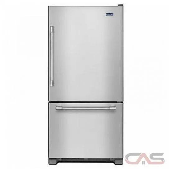 Maytag MBR1957FEZ Bottom Freezer Refrigerator, 30 inch Width, ENERGY STAR Certified, 18.67 cu. ft. Capacity, Stainless Steel colour