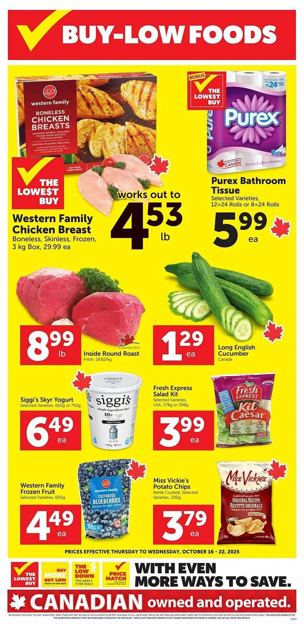 Buy-Low Foods flyer from October 16 to October 22 2025 - flyer page 1