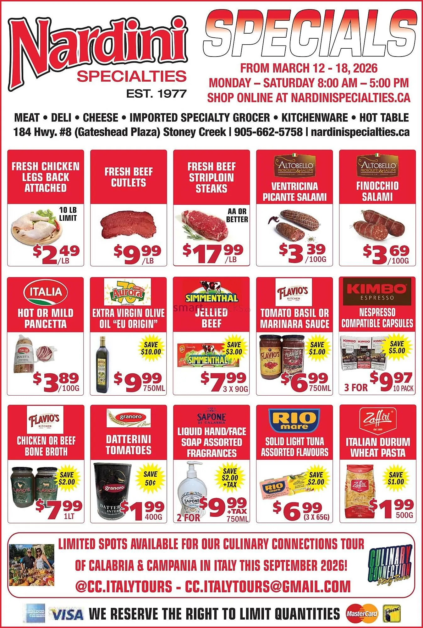 Nardini Specialties flyer from March 12 to March 18 2026 - flyer page 1