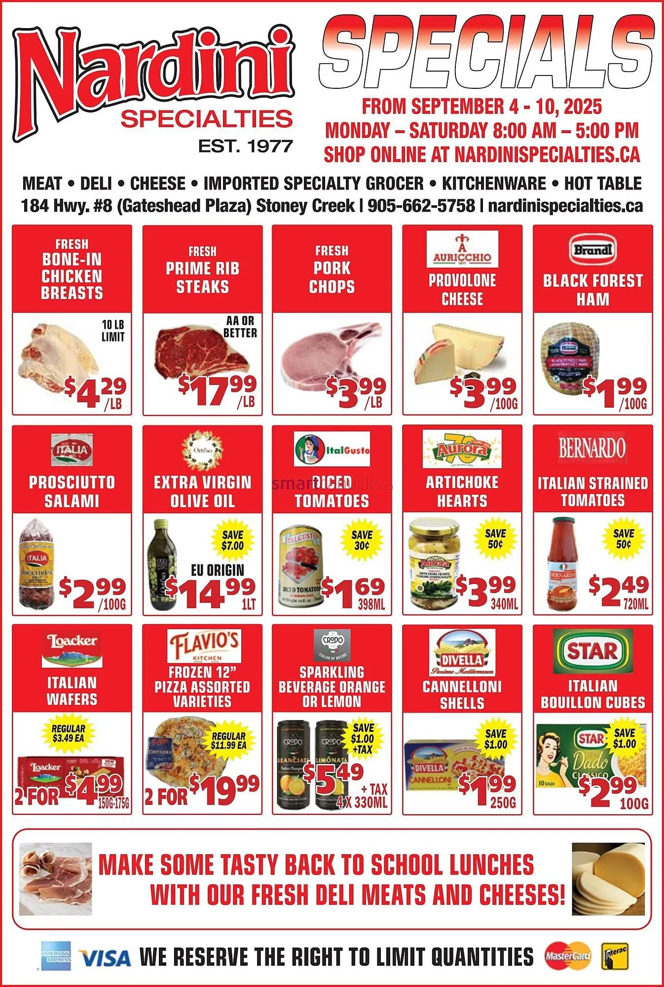 Nardini Specialties flyer from September 5 to September 11 2025 - flyer page 1