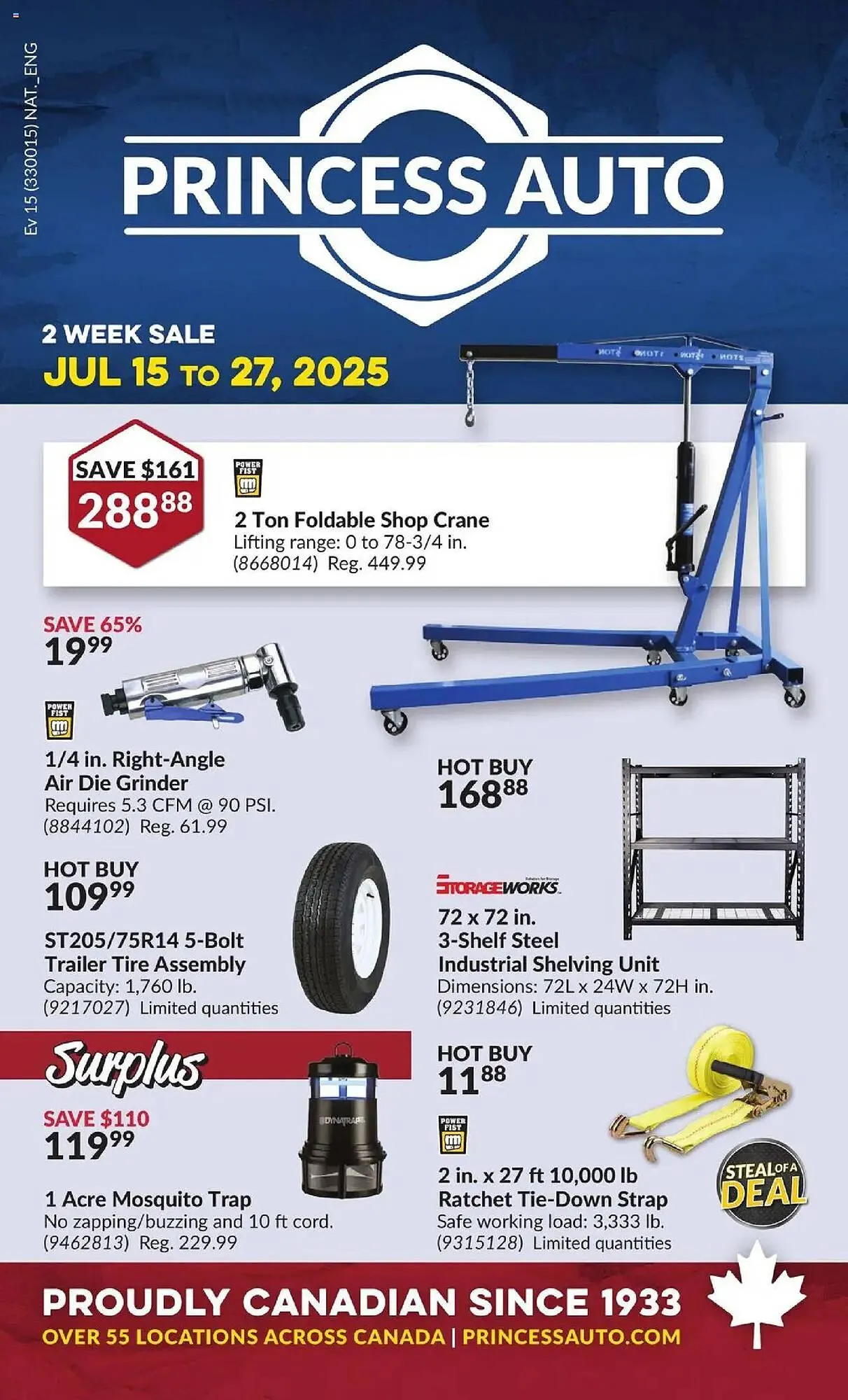 Princess Auto flyer from July 15 to July 27 2025 - flyer page 1