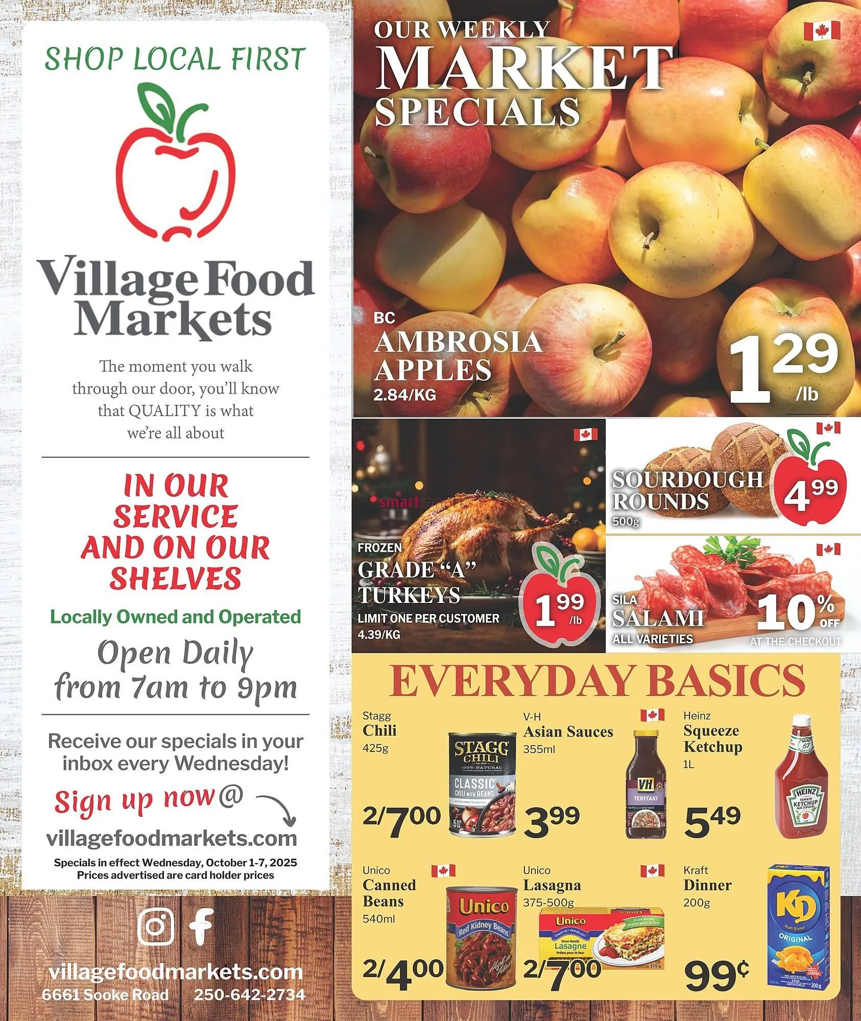 Village Food Markets flyer from October 1 to October 31 2025 - flyer page 1