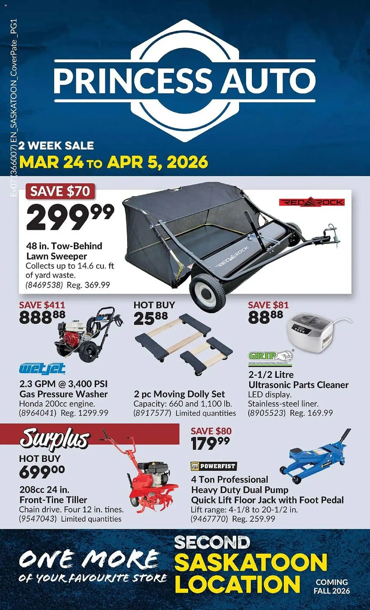 Princess Auto flyer from March 24 to April 6 2026 - flyer page 1