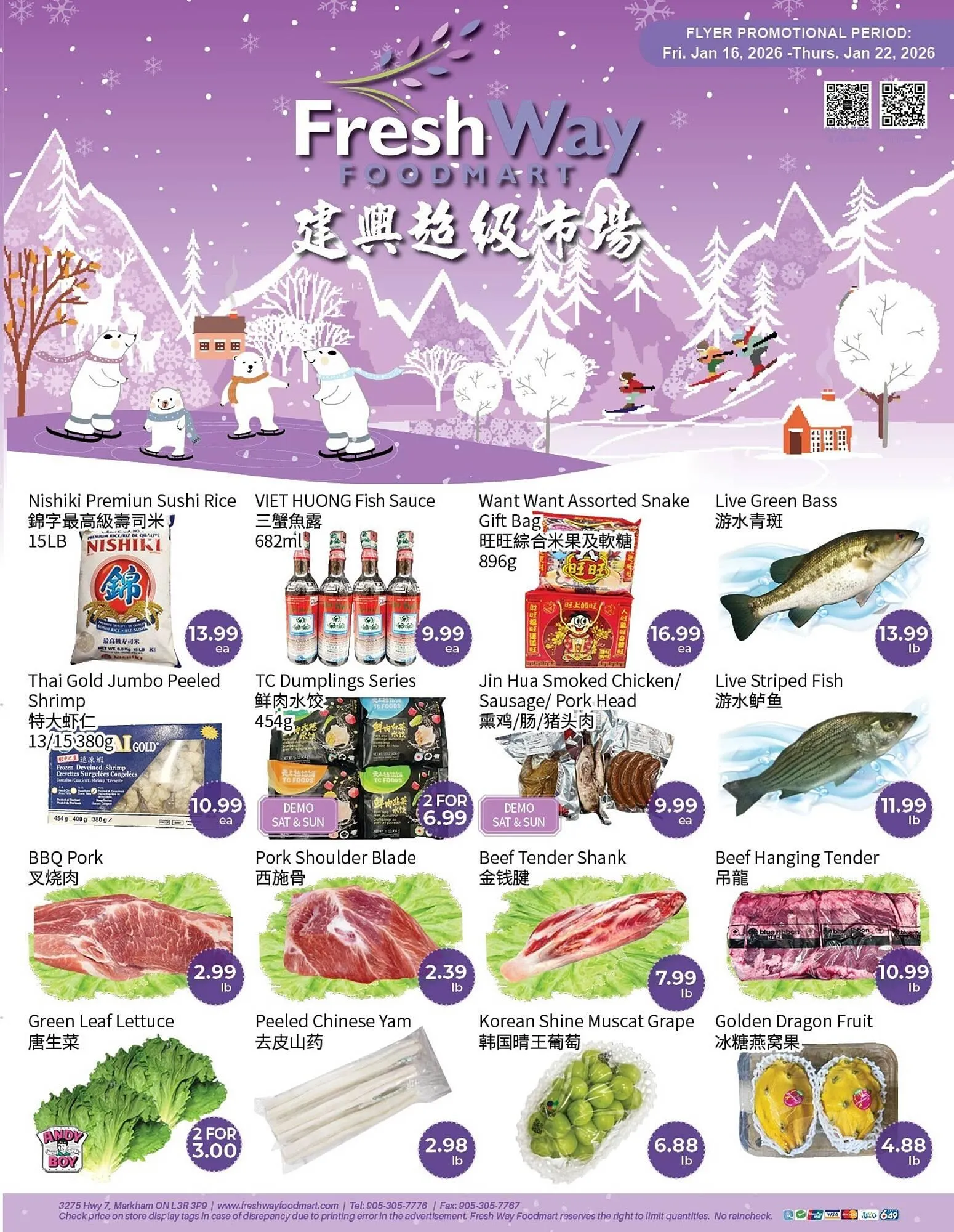 FreshWay Foodmart flyer from January 16 to January 22 2026 - flyer page 1