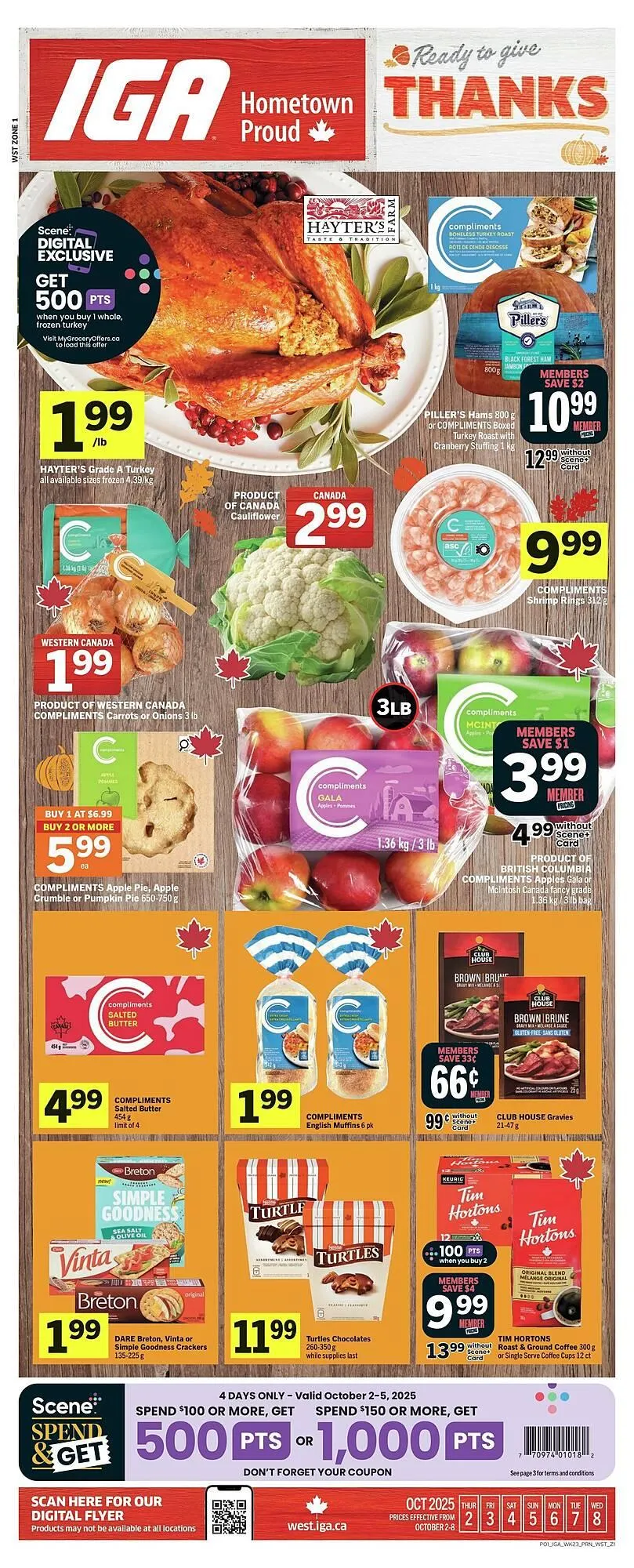 IGA flyer from October 2 to October 9 2025 - flyer page 1
