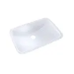 19 inch x 12-3/8 inch Rectangular Undermount Bathroom Sink with CeFiONtect, Cotton White
