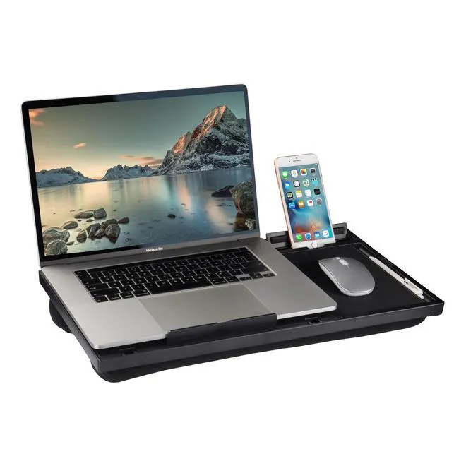 Laptop Lap Desk with Storage Slot & Mouse Pad, Tilts Adjustable - Moustache®