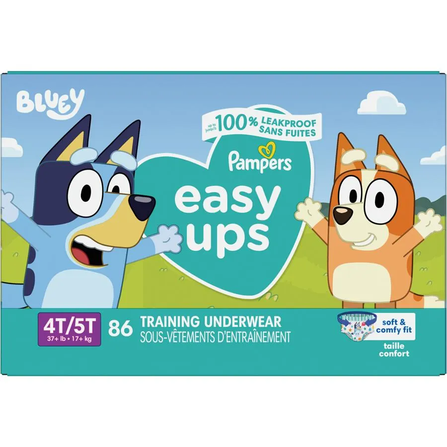 Easy Ups Training Underwear Boys Size 4T5T 86 Count