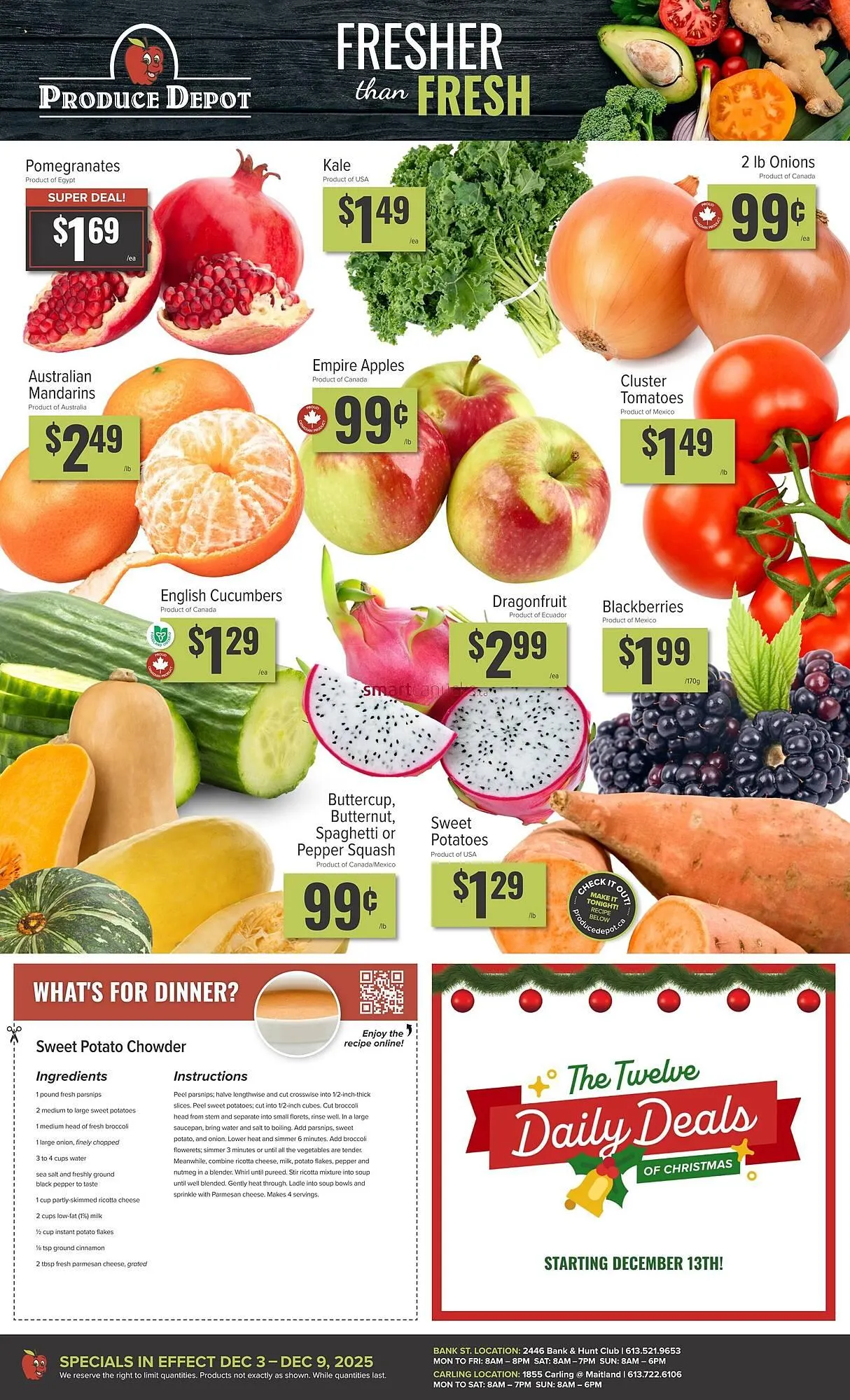 Produce Depot flyer from December 3 to December 9 2025 - flyer page 1