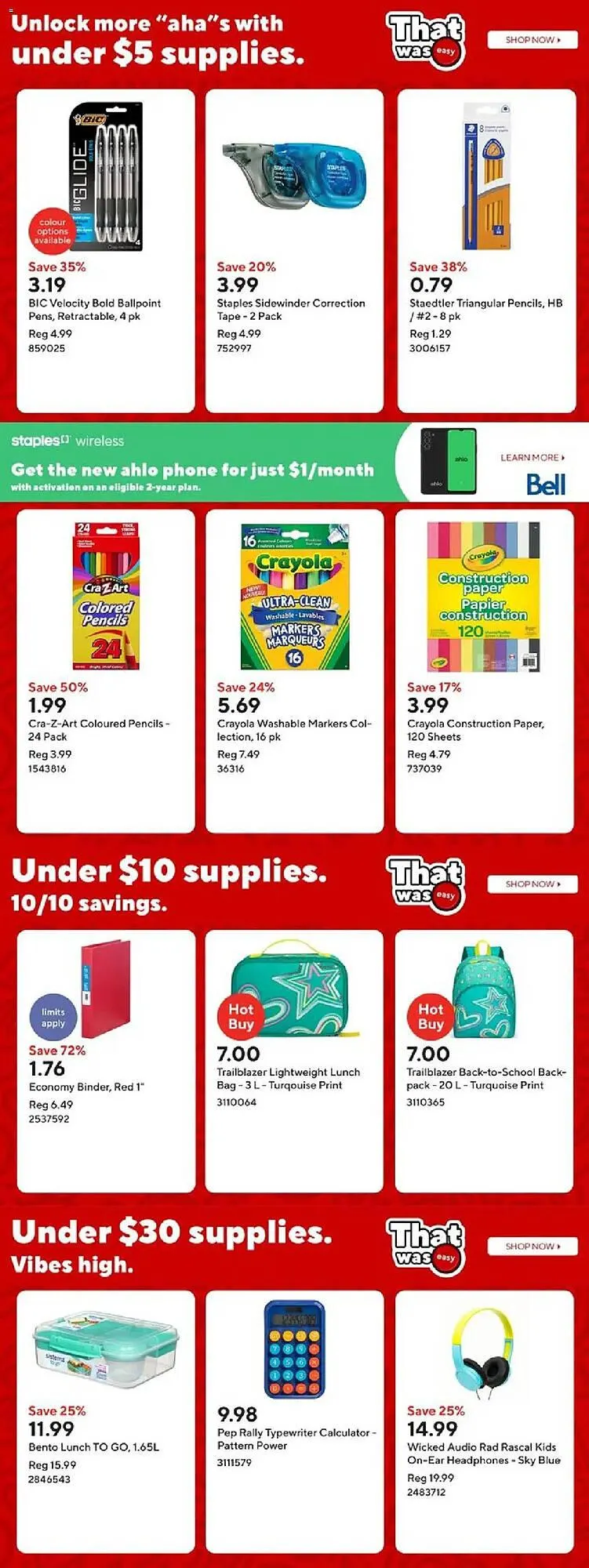Staples flyer from July 25 to August 1 2025 - flyer page 3