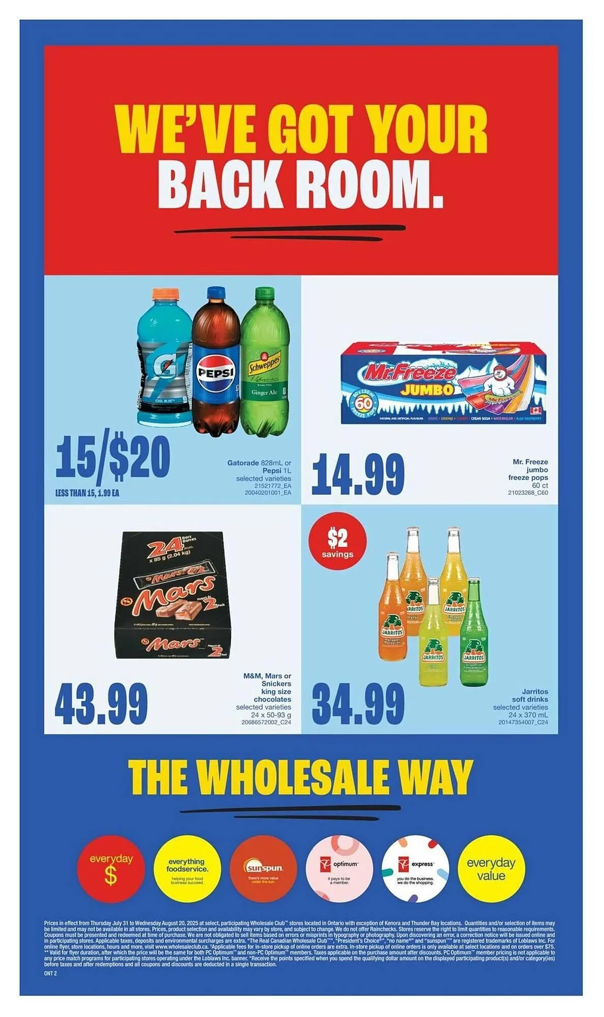 Wholesale Club flyer from July 31 to August 20 2025 - flyer page 7