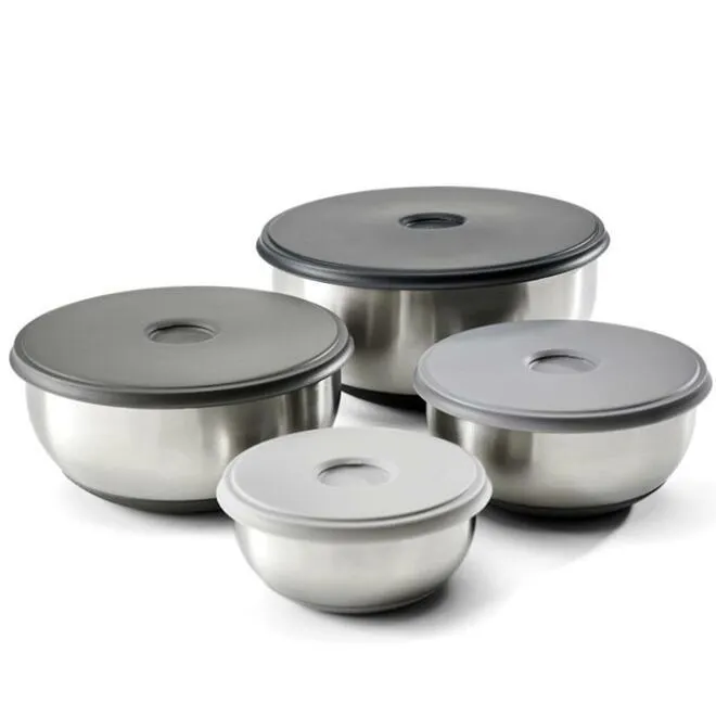 Stainless Steel Nest Design 4-PC Prep Bowl with Lid Set - Joseph Joseph