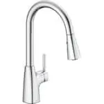 Banting Single Handle Pull-Down Sprayer Kitchen Faucet in Chrome