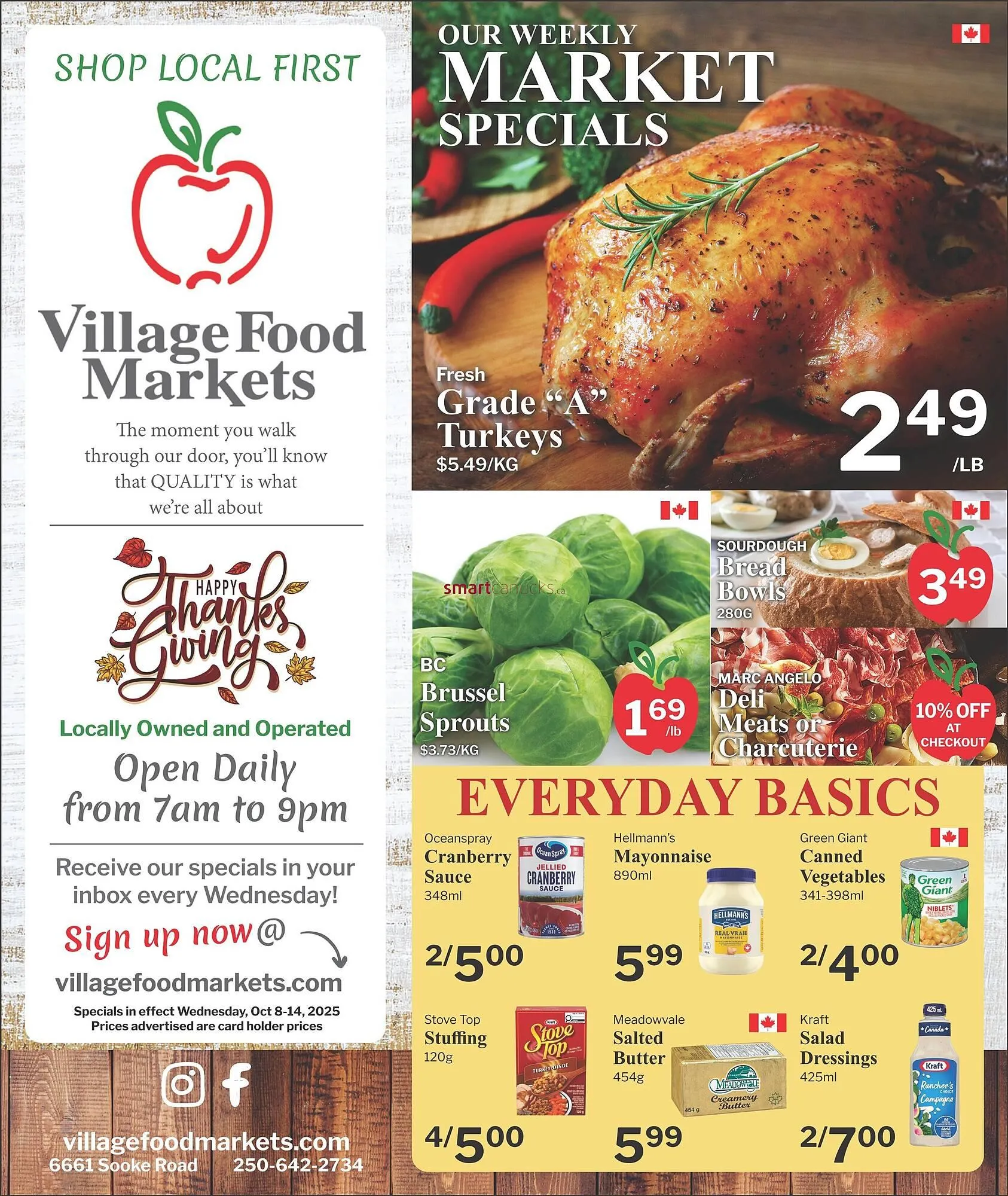 Village Food Markets flyer from October 9 to October 15 2025 - flyer page 1