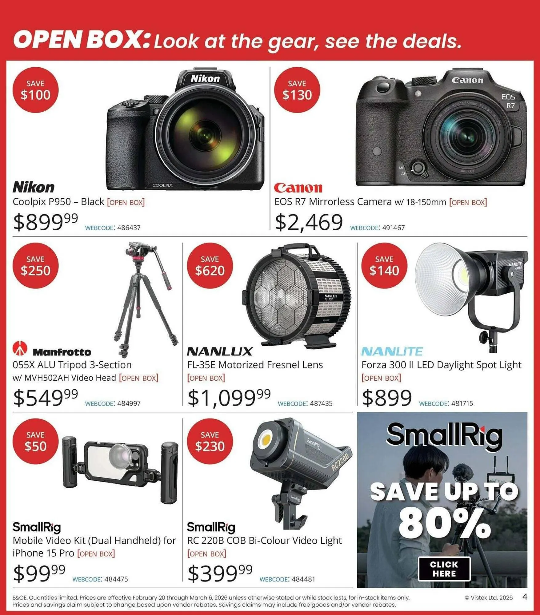 Vistek flyer from February 20 to February 27 2026 - flyer page 4