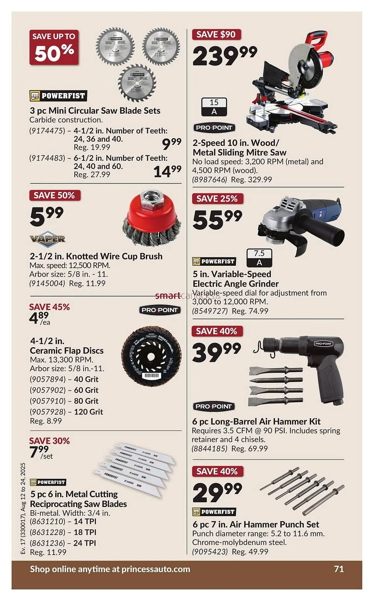 Princess Auto flyer from August 12 to August 24 2025 - flyer page 77