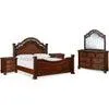 Lavinton 6 Piece King Poster Bedroom - Brown