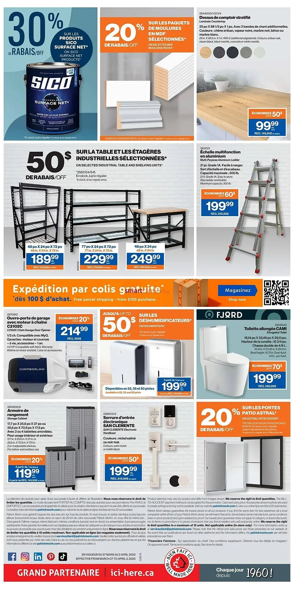 Patrick Morin flyer from March 27 to April 2 2025 - flyer page 2