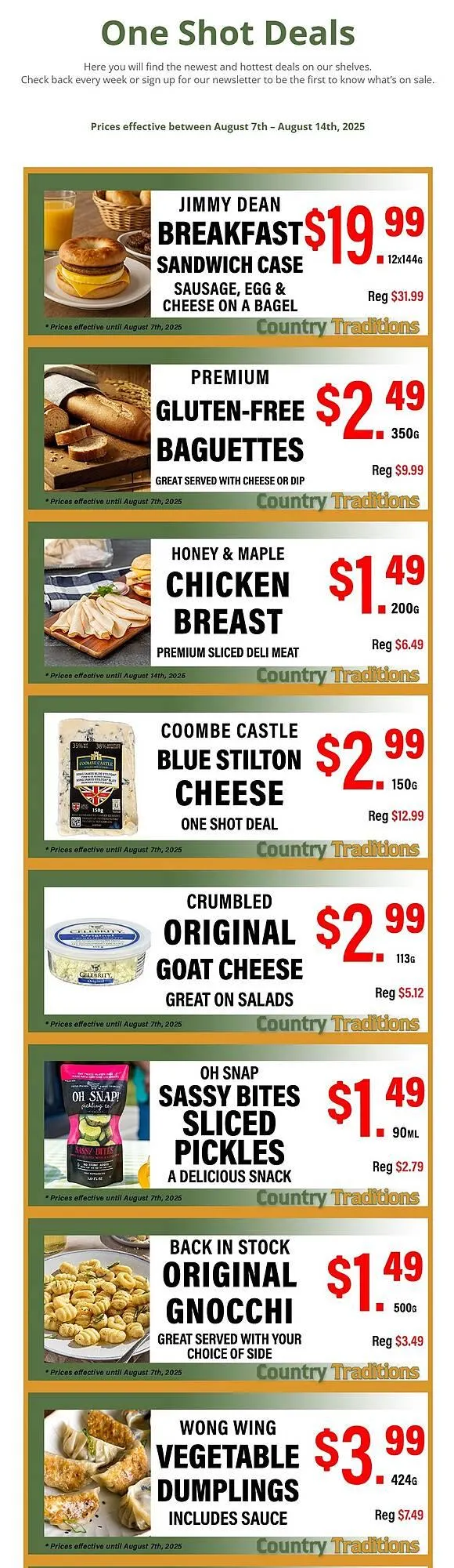 Country Traditions flyer from August 8 to August 14 2025 - flyer page 1
