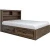 Vera Full Bookcase Storage Bed - Truffle