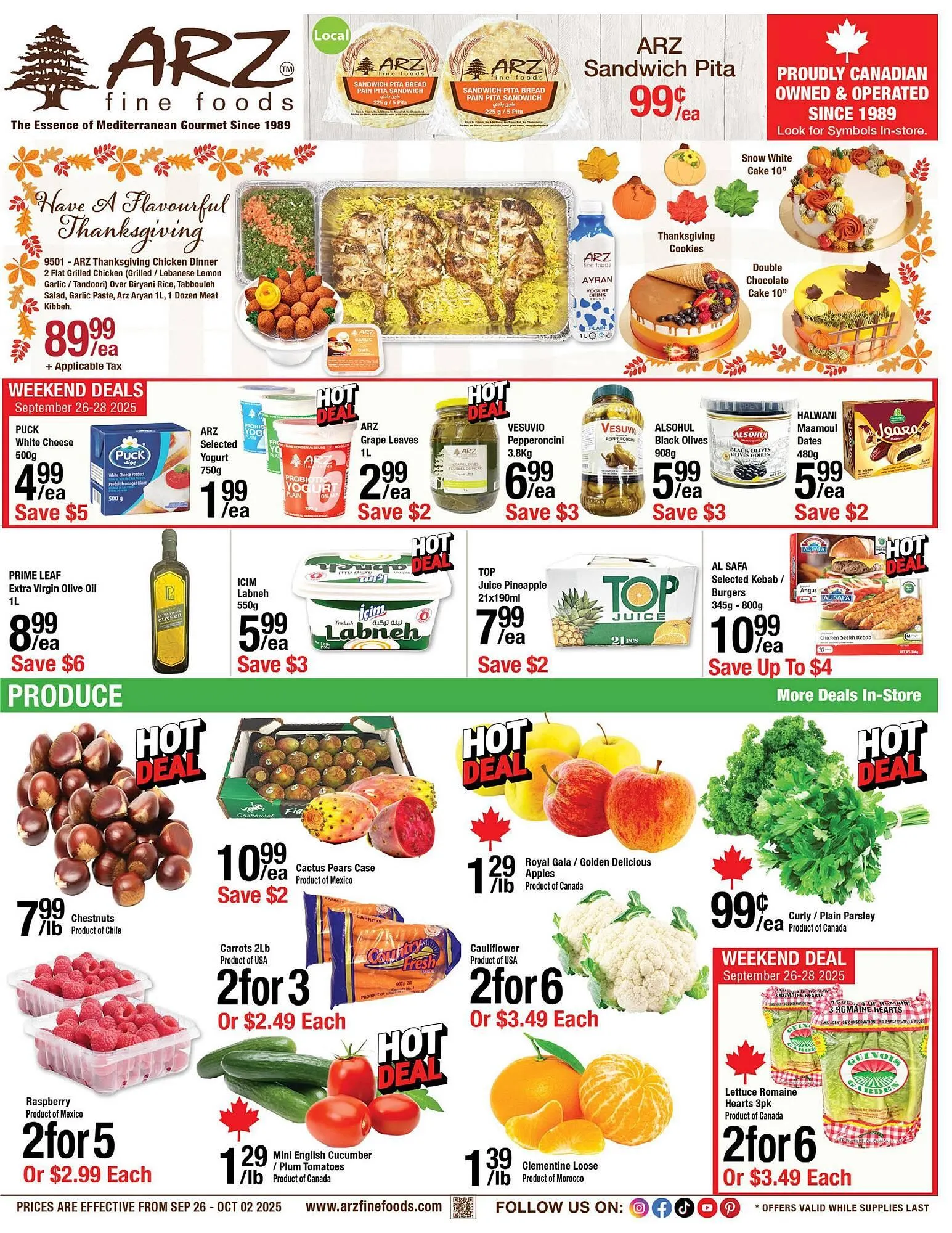Arz Fine Foods flyer from September 26 to October 2 2025 - flyer page 1