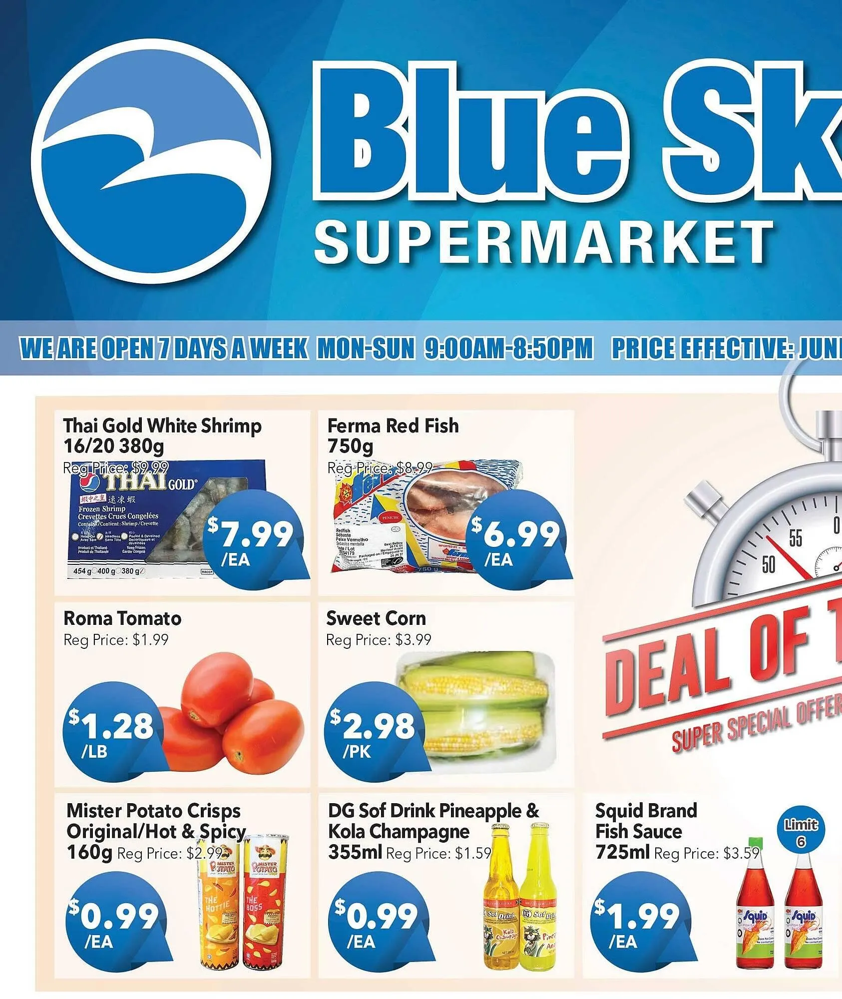 Blue Sky Supermarket flyer from June 6 to June 12 2025 - flyer page 1